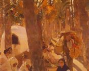 华金索罗利亚巴斯蒂达 - The Elche palm grove